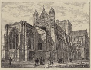 View of Winchester Cathedral by Henry William Brewer